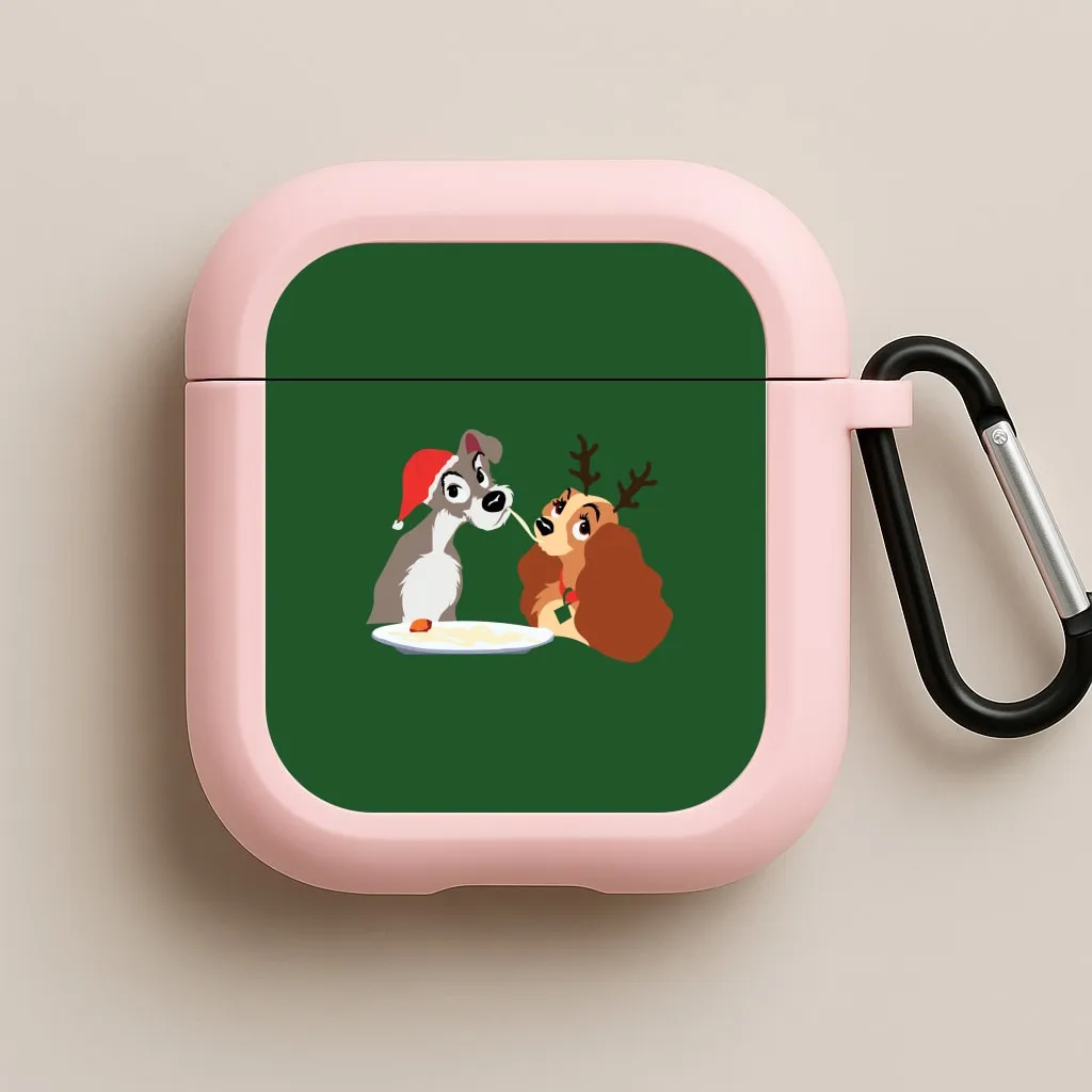 clear protective wrap Christmas Lady AirPods Case