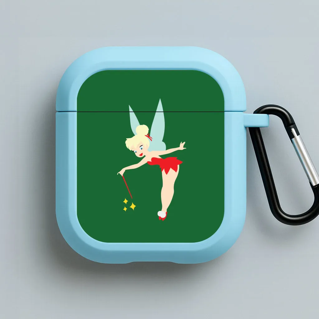 sleek ergonomic neon soft touch airpods protector Christmas Tinkerbell AirPods Case