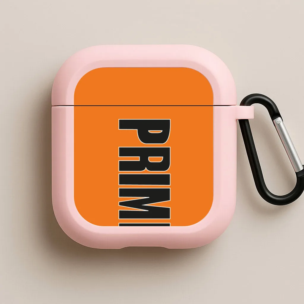 Prime - Orange AirPods Case fashionable airpods cover durable silicone guard