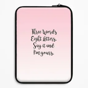 Soft Grip Hybrid Build Three Words, Eight Letters - Gossip Laptop Sleeve