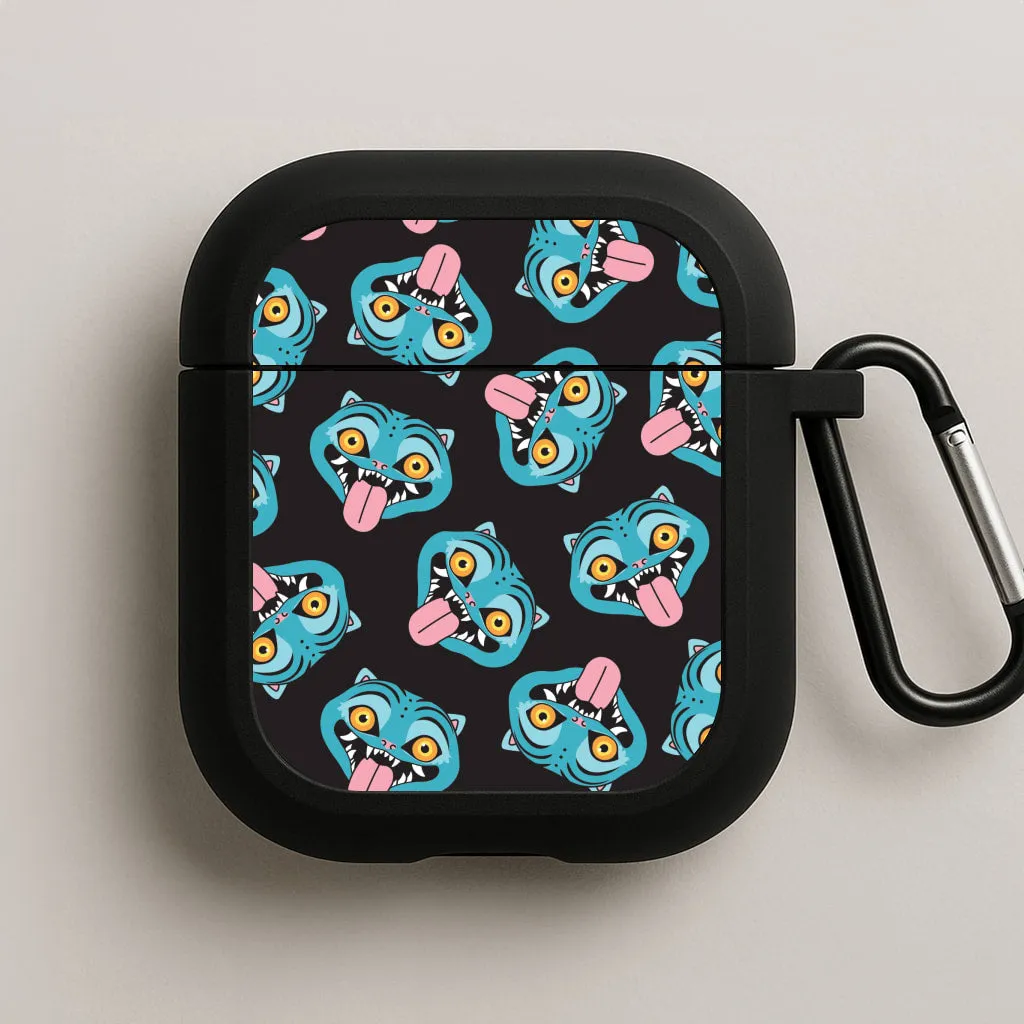 Portable Gadget Cover Demon Cat Pattern AirPods Case