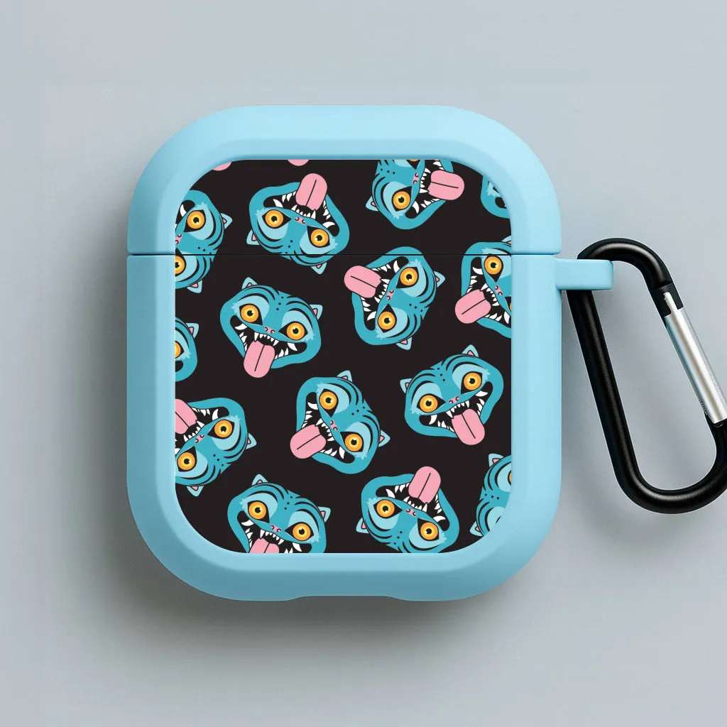 vivid fashion airpods case Demon Cat Pattern AirPods Case