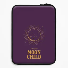 Soft Layered Design Stay Wild, Moon Child Laptop Sleeve