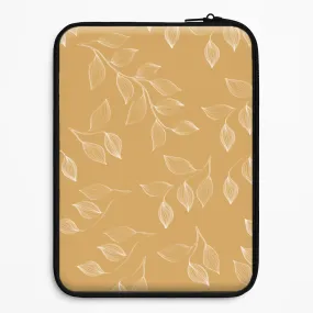 Autumn Leaf Pattern Laptop Sleeve Elegant Edge Rugged Design Style