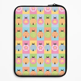 Cartoon Ladybugs Colourful Pattern Laptop Sleeve Comfort Layer Texture