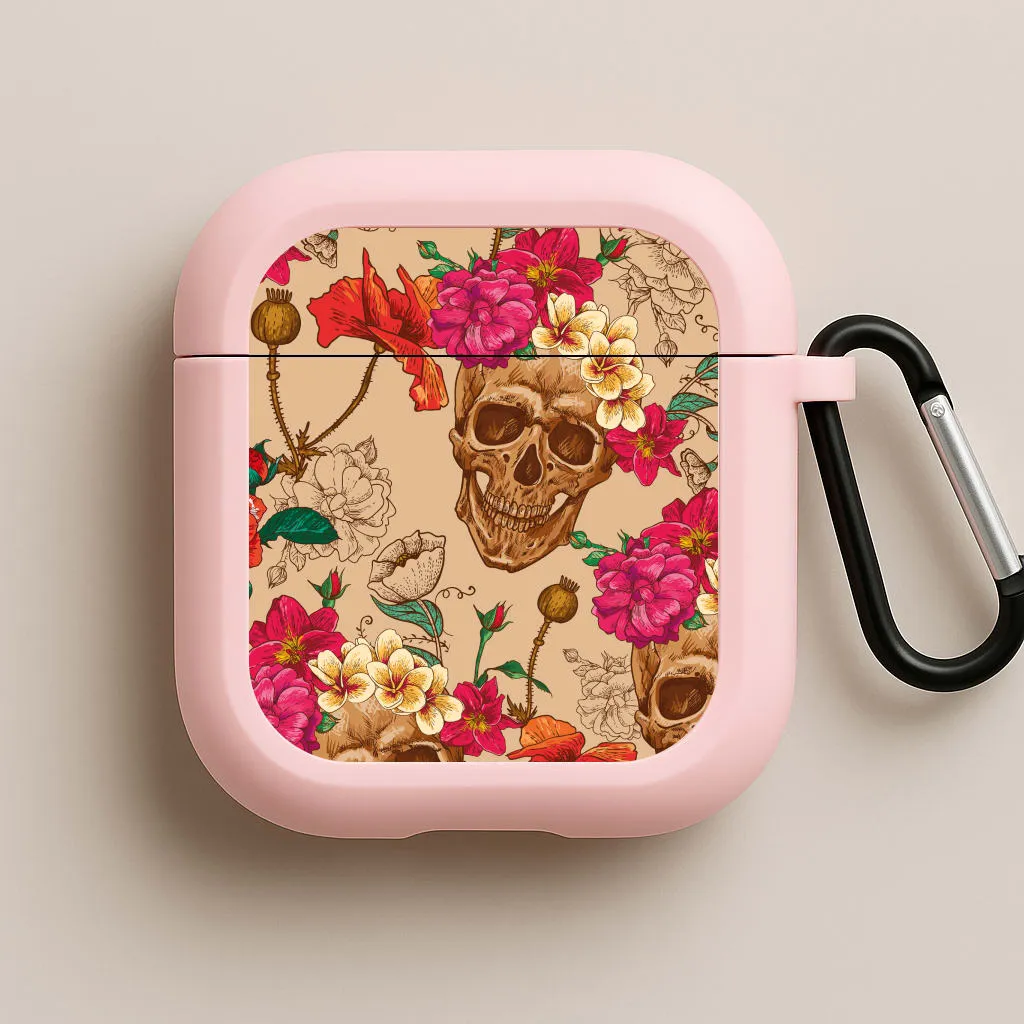 rubberized grip airpods cover Calavera - Halloween AirPods Case