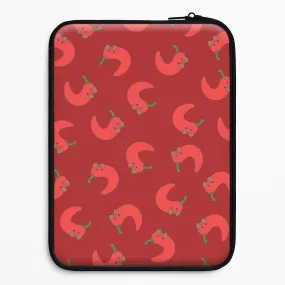 Red Chilli Pattern Laptop Sleeve Classic Finish Trendy Pattern