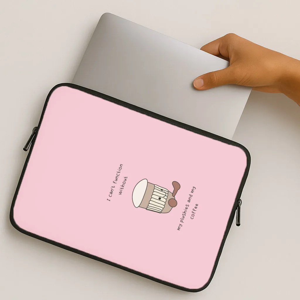 Coffee - Plushy Laptop Sleeve Flexible Touch