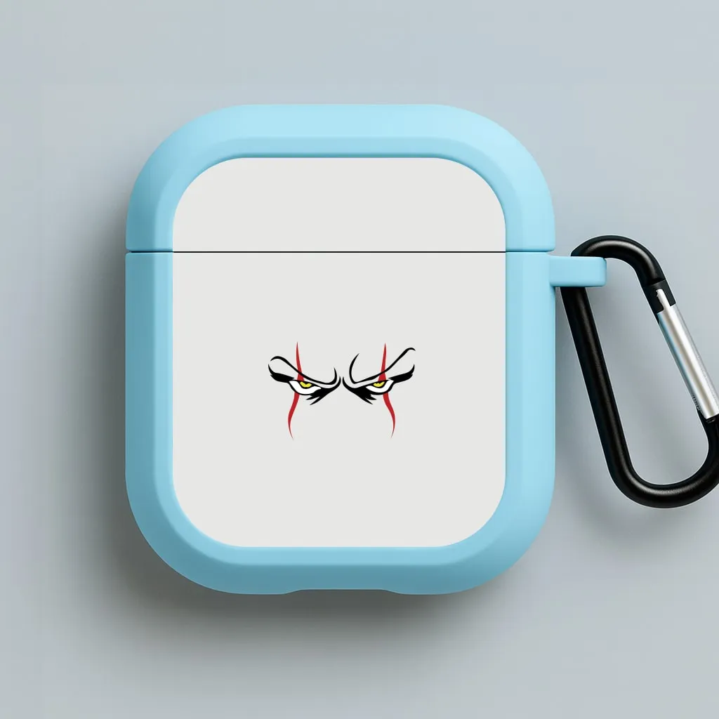 custom engraved pocket silicone shell Clown Eyes AirPods Case