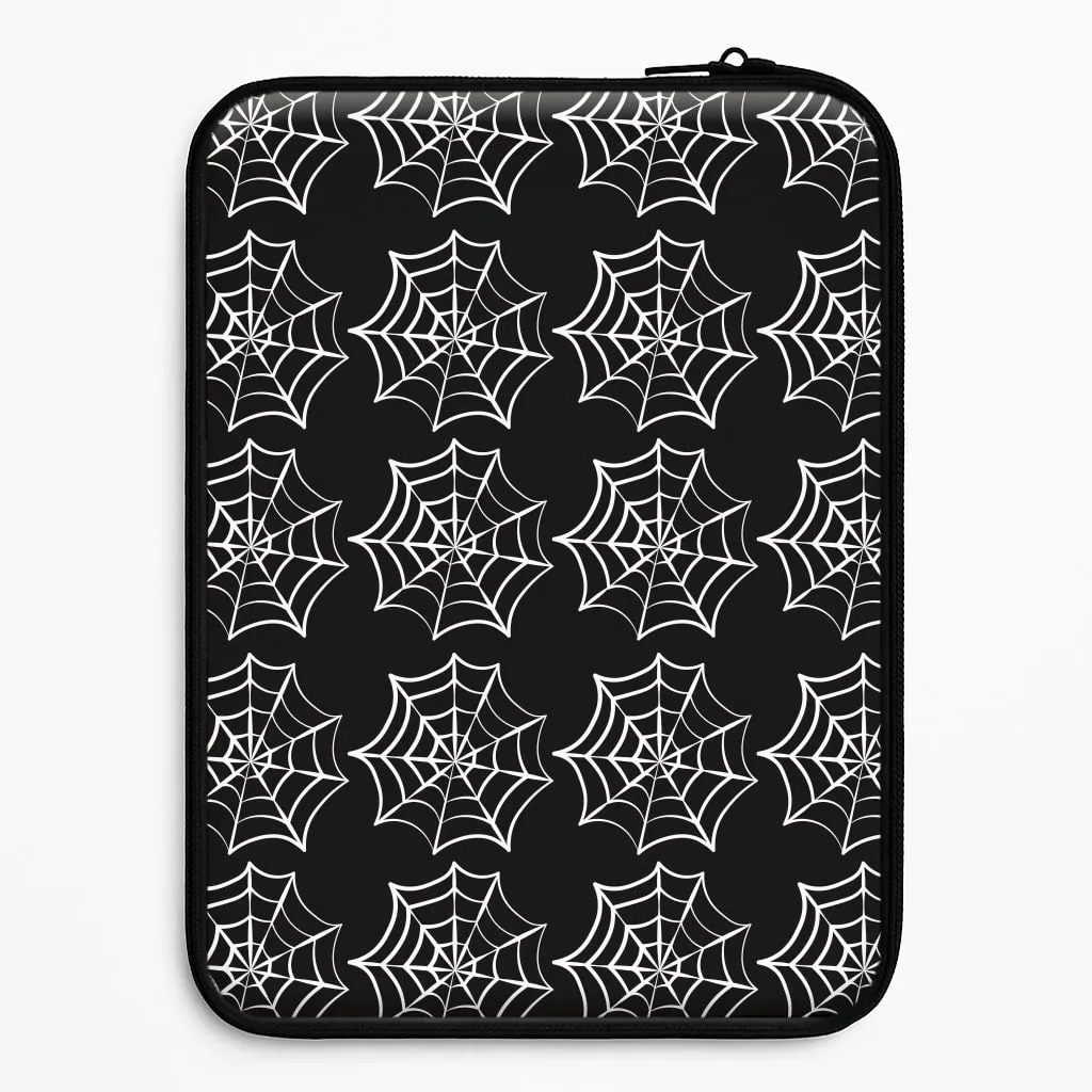 Cobwebs - Halloween Laptop Sleeve Lightweight texture