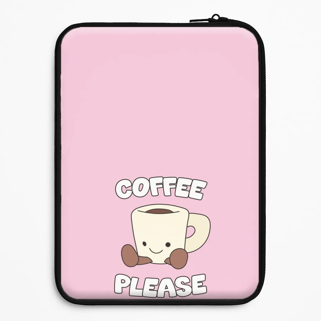Coffee Please Mug Laptop Sleeve Marble Pattern