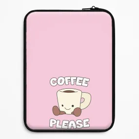 Coffee Please Mug Laptop Sleeve Marble Pattern