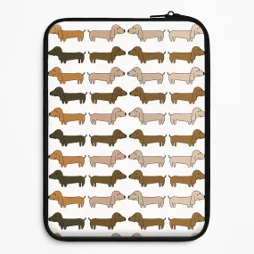 Collage - Dachshunds Laptop Sleeve Shock Frame Vivid Pattern