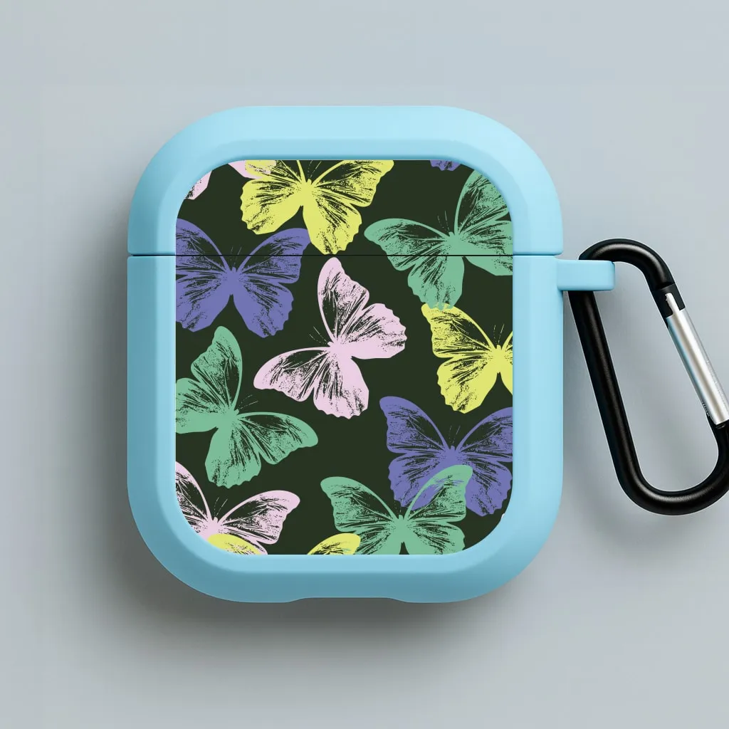 Colourful Butterfly Stamps Pattern AirPods Case luxury carbon design case