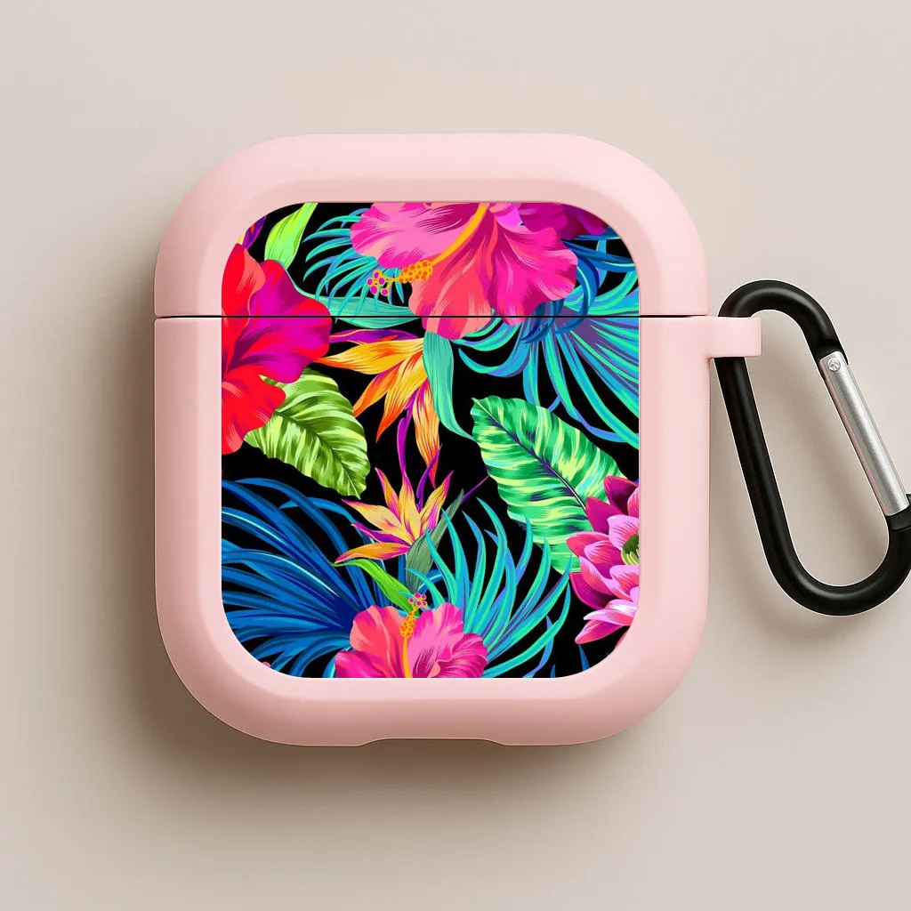 for athletes Colourful Hibiscus Pattern AirPods Case