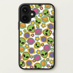 daily protection Shock shield Colourful Aliens And Stars Phone Case