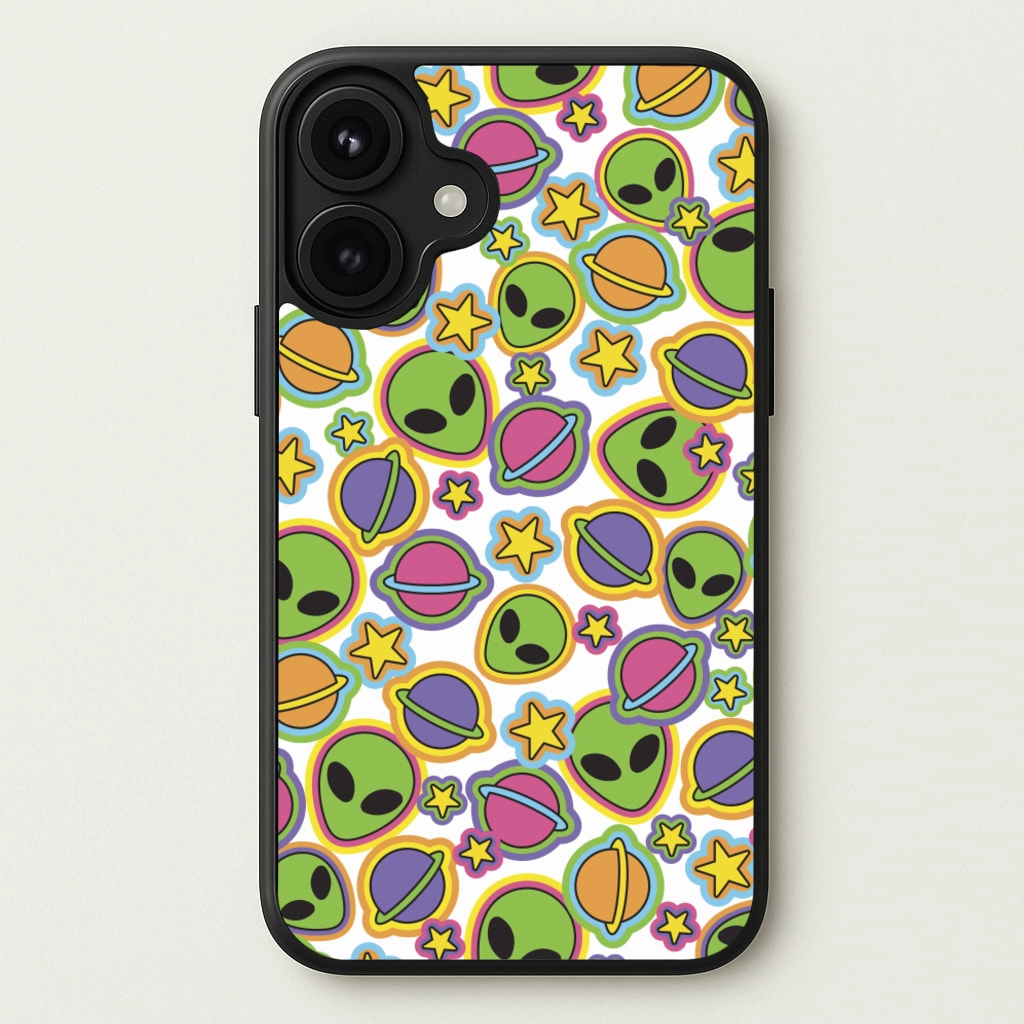 daily protection Shock shield Colourful Aliens And Stars Phone Case
