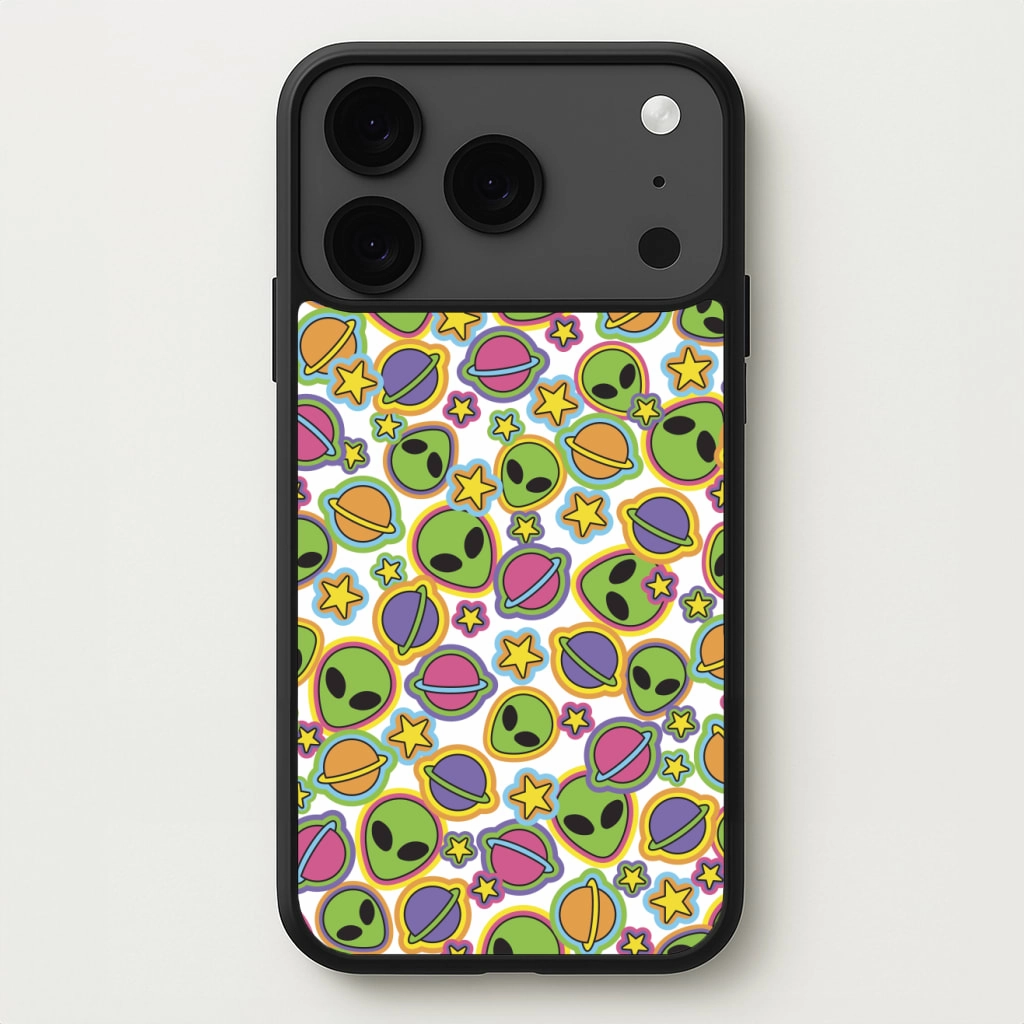 Colourful Aliens And Stars Phone Case Everyday Protection