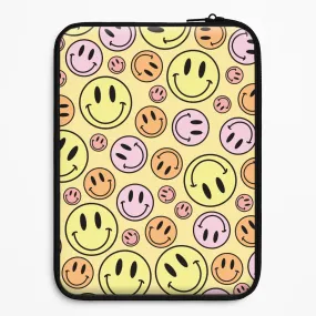 Smooth Layer Texture Retro Smileys Pattern Laptop Sleeve