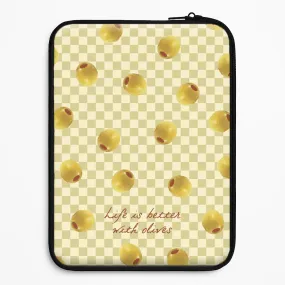 Life Is Better With Olives Laptop Sleeve Versatile Accessory Modern Build Texture