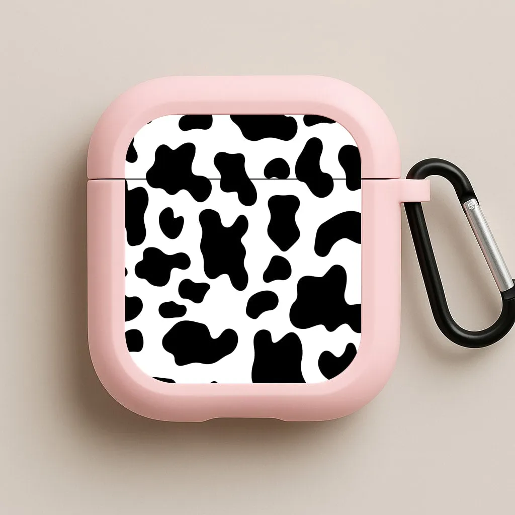 compact magnetic closure case Cow - Animal Patterns AirPods Case