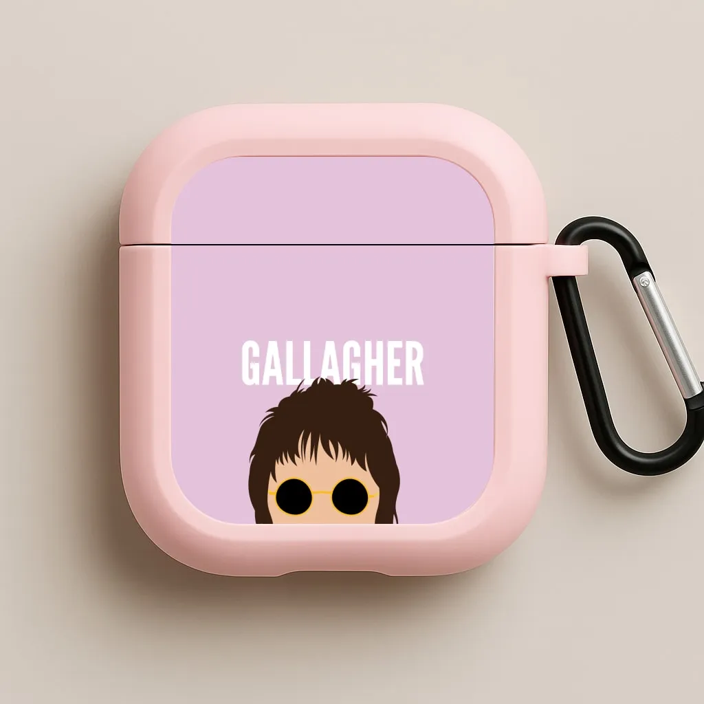 Compact Smooth Holder Rock Band Member Purple AirPods Case