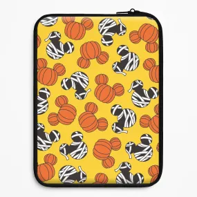 Pumpkin And Mummy Mouse Pattern Laptop Sleeve Rugged Pattern Texture Polished Edge