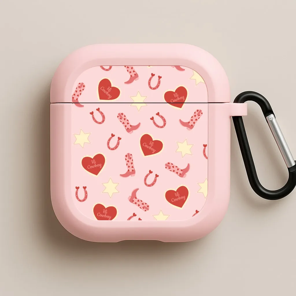 Hi Cowboy - Western  AirPods Case Sleek Modern Shell
