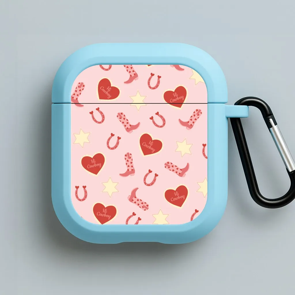 Hi Cowboy - Western  AirPods Case vivid pastel airpods shell fashion lightweight soft leather shell