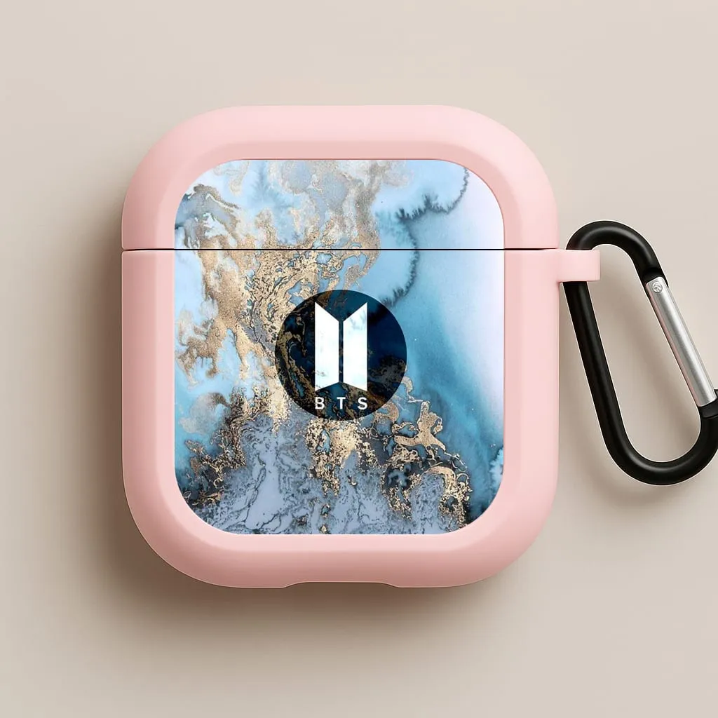 K-Pop Band Logo Marble AirPods Case custom logo airpods protector
