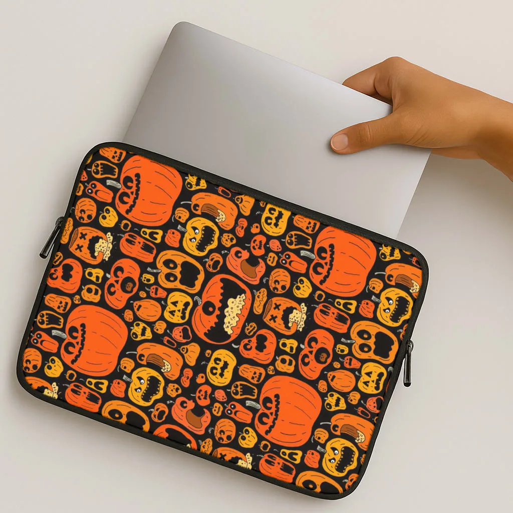 Hybrid Pattern Lightweight Feel Scary Pumpkin Halloween Pattern Laptop Sleeve