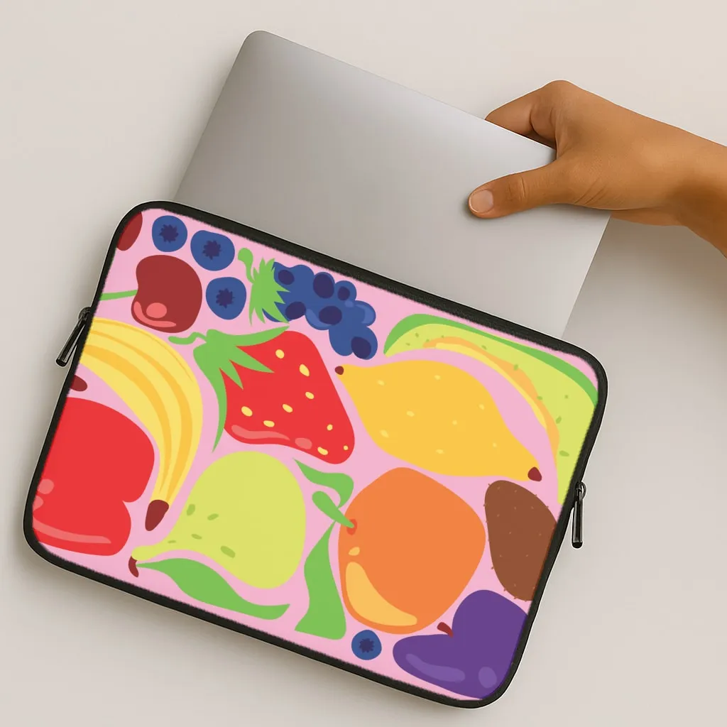 Abstract Fruits Laptop Sleeve Protective Build Classic Texture