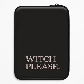Elegant Texture Layer Polished Edge Witch Please - Halloween Laptop Sleeve