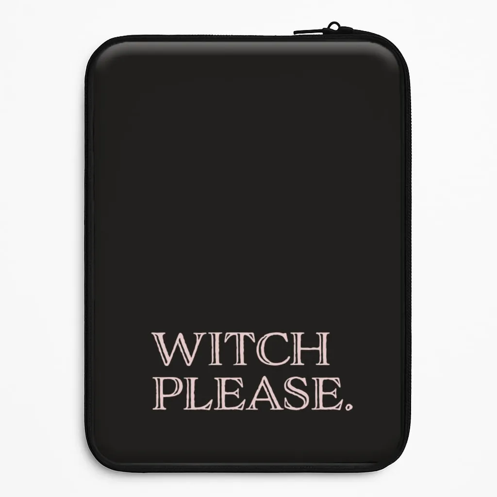 Elegant Texture Layer Polished Edge Witch Please - Halloween Laptop Sleeve