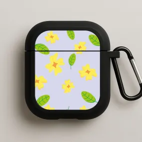 Vibrant Color Option Modern Silicone Shell Yellow And Green Pattern - Floral AirPods Case