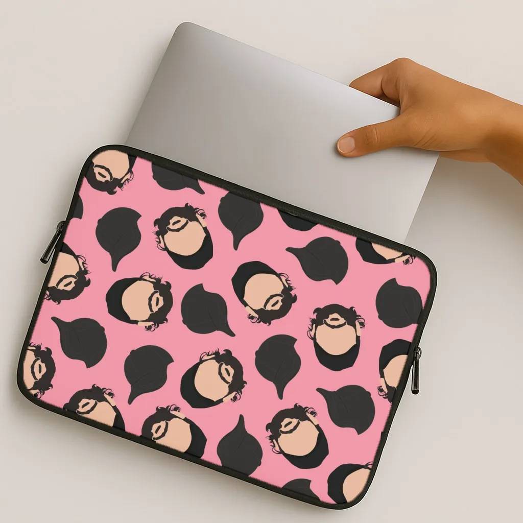 Marble Pattern Joe And Hats Pattern Laptop Sleeve