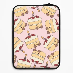 Minimal Texture Simple Look Cake Pattern - Plushy Laptop Sleeve