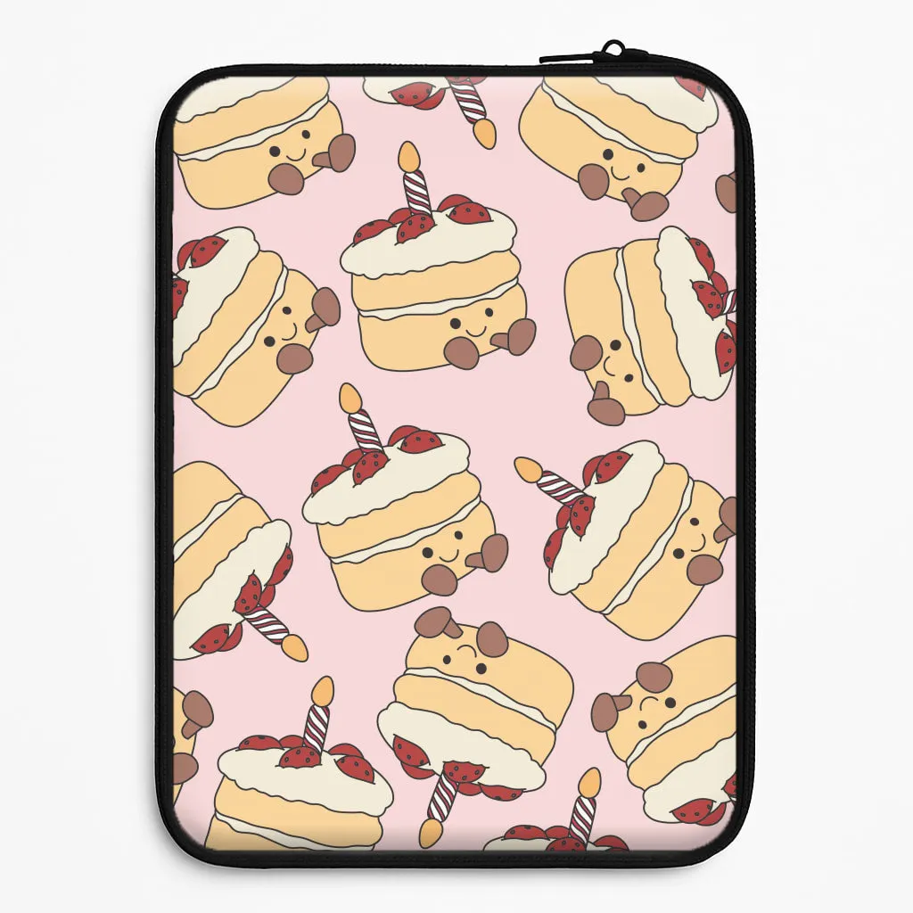 Minimal Texture Simple Look Cake Pattern - Plushy Laptop Sleeve