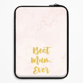 Modern Texture Look Scratchproof Surface Golden Best Mum Ever Laptop Sleeve