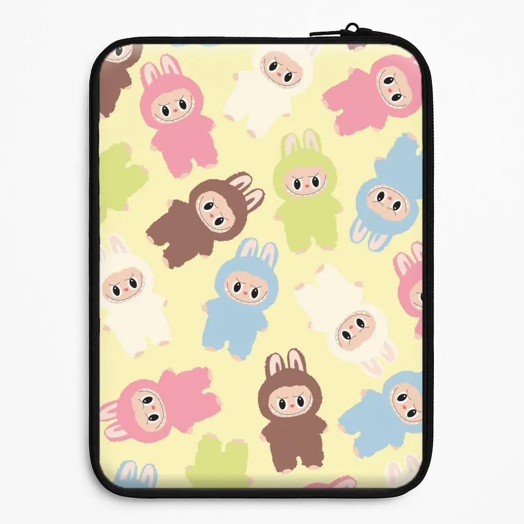 Colourful Little Monsters Pattern Laptop Sleeve Tight Fit Portable Grip