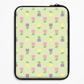 Pastel Tulips Pattern Laptop Sleeve Daily Durability
