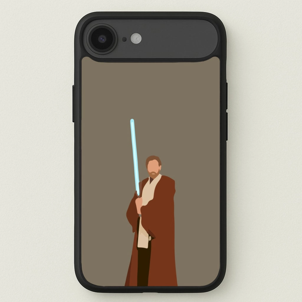 Kenobi Blue Lightsaber Phone Case Gloss Texture