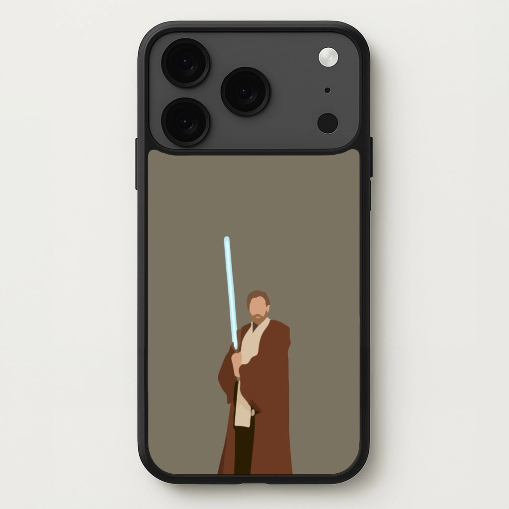 Kenobi Blue Lightsaber Phone Case Clear Pattern Casual Design