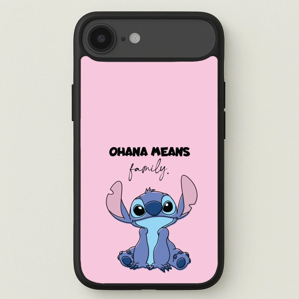 Ohana Means Family Pink Phone Case Protective Design Texture