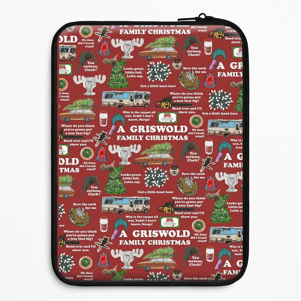 Modern Grip Christmas Holiday Collage Laptop Sleeve