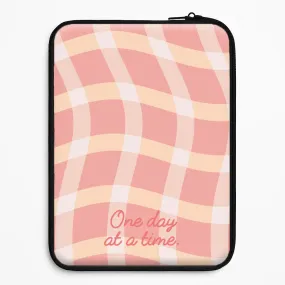 One Day At A Time Laptop Sleeve Light Design Luxury Finish