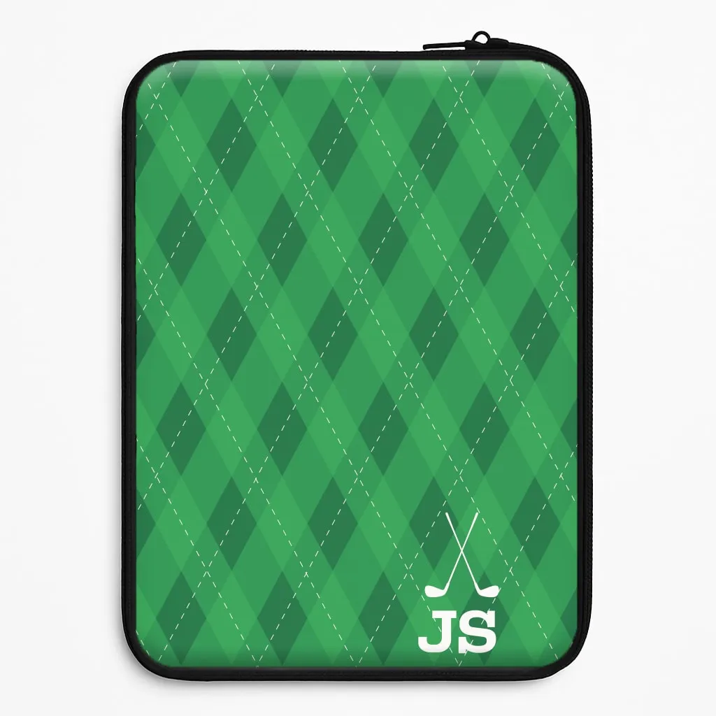 Luxury Feel Comfort Fit Edge Personalised Golf Pattern Laptop Sleeve