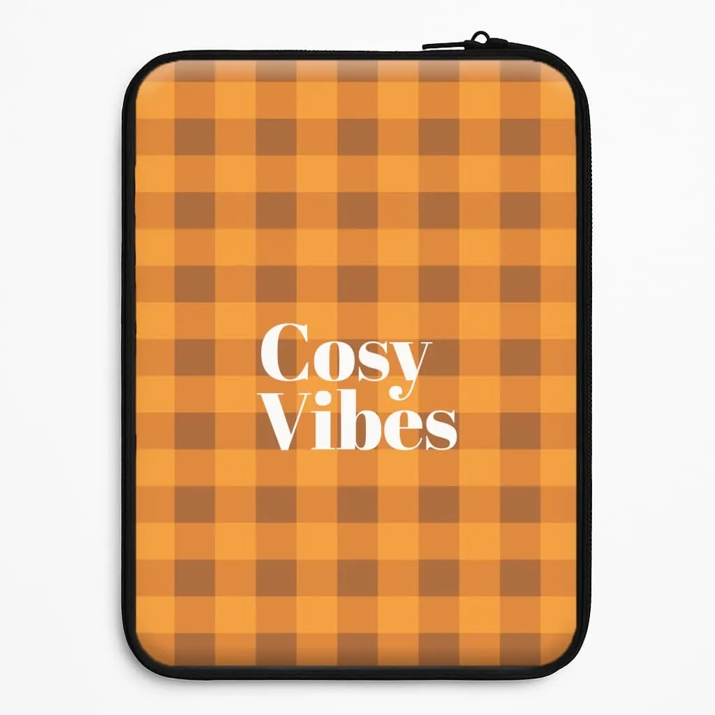 Checkered Cosy Vibes Laptop Sleeve Soft Build Texture Modern Texture