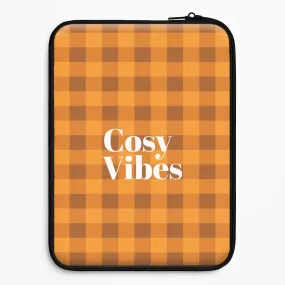 Checkered Cosy Vibes Laptop Sleeve Soft Build Texture Modern Texture