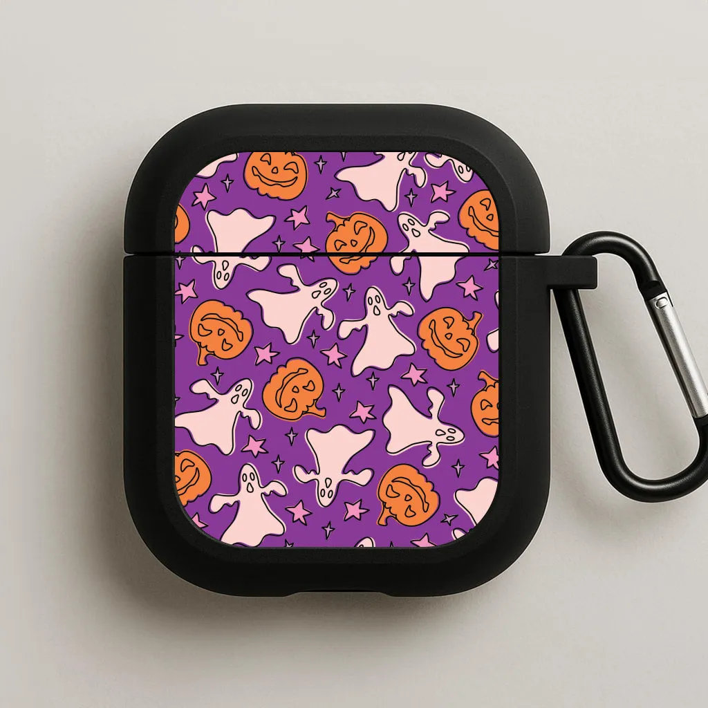 Abstract Halloween Pattern AirPods Case Compact Daily Holder Portable Handy Case